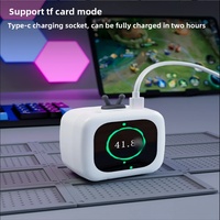 Haut-parleurs sans fil Bluetooth à écran tactile OEM de haute qualité SU7, écran de 2,01 pouces, prévisions météorologiques, prise en charge de la carte TF, haut-parleur portable