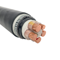 Câble en cuivre blindé à bande d'acier, polyéthylène réticulé, à faible tension (1kV), gaine PVC, vente directe du fabricant