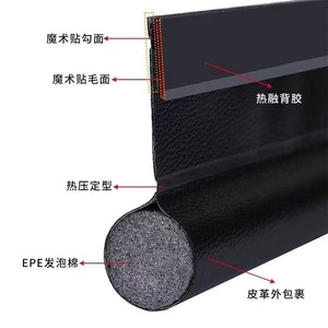 Protector de Puerta Antitermitas y Antiviento, Cinta Autoadhesiva para Sellado Inferior de Puertas, Aislante Acústico - Product Image 5