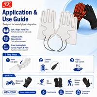 Gants chauffants Jinke, rechargeables, électriques, pour l'hiver, la moto, le ski, température réglable, non tissés, fins, légers, USB 7.4V
