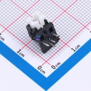TSL06231-090B830BE-2B01 Tactile Switch Through hole Component (THT) Switch Single Pole Single Throw Rectangle Button 2.5N 7.7mm - Product Image 1