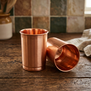 Vaisselle en métal de luxe moderne en cuivre et verre, design martelé poli, grande capacité, écologique, pour la maison, cadeau de mariage - I H C - Product Image 1