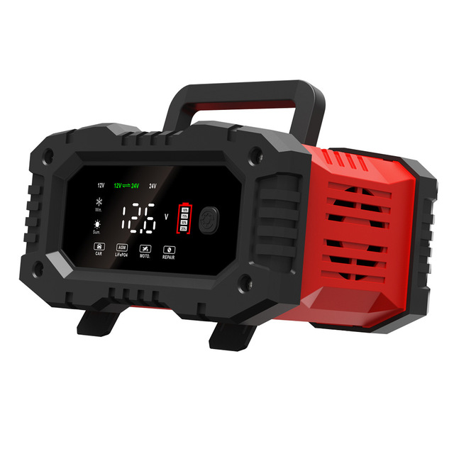 Portable Battery Car Charger 300W 12V/24V High Power Portable Battery Charger for Motorcycle/Car 20A Portable 12V24V