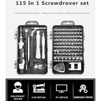 Kit de 115 embouts de tournevis magnétiques miniatures pour démontage et maintenance de téléphones portables et ordinateurs portables, OEM disponible, 100 pièces