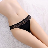 Pakaian Dalam Wanita Seksi, G-string Renda Bunga Transparan, Lingerie Lembut, Celana Dalam Seksi untuk Wanita