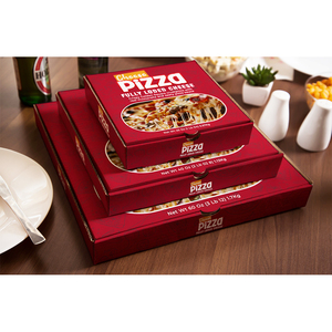 Tùy chỉnh giá rẻ Mini bao bì thực phẩm Đen bánh pizza hộp duy nhất lát bánh Pizza 10/12/16/ inch Giấy hộp carton với logo - Product Image 5