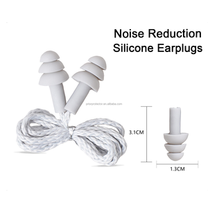 Bouchons d'oreilles en silicone souple réutilisables pour le sommeil, réduisant le bruit, avec système d'enfoncement et caractéristiques de sécurité, vente en gros - Product Image 1