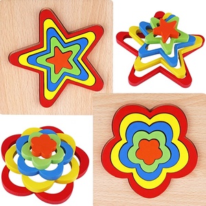 Hot bán cao chất lượng mầm non hình học câu đố phù hợp với bằng chất liệu gỗ toddler montessori đồ chơi - Product Image 3