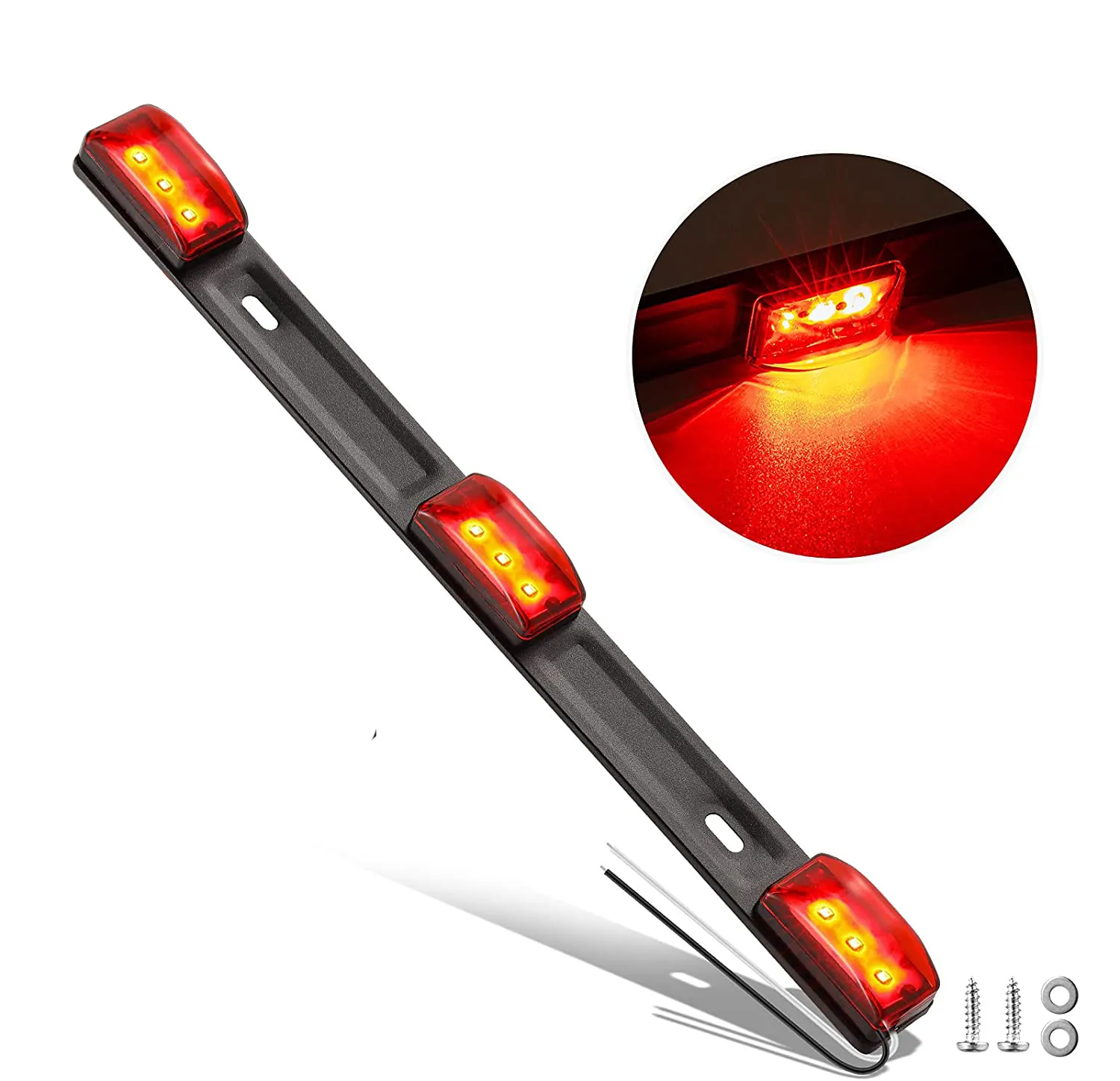 Kunden spezifische wasserdichte 12V LED Trailer Lights Bar Rot Identifikation Heck Running Marker Licht ID Bar für Boot RV Marine