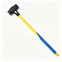 Marteau à mèche octogonal forgé de 8 lb avec manche en fibre de verre de 90 cm, marteau de démolition robuste de 3,6 kg pour la construction et la maçonnerie