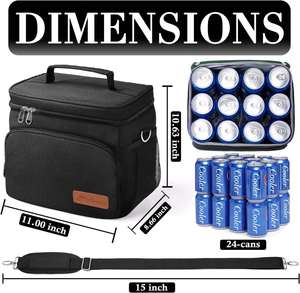 Insulated Cooler Bag Leakproof Soft Sided Cooler for Car, Portable Foldable Small Ice Chest for Beach Camping Picnic Travel - Product Image 6