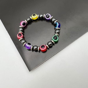 Fashion Beaded <b>Bracelet</b> Colorful Evil Eye Round Beads Elastic Jewelry For Women Gift Yiwu Origin - Product Image 1