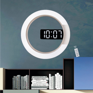 2024 12 Inch Đồng Hồ Treo Tường 3D Trang Chủ Trang Trí RGB Màu Sắc Thay Đổi Đèn Ngủ Đồng Hồ Báo Thức Cho Kho Văn Phòng Phòng Khách et973 - Product Image 2