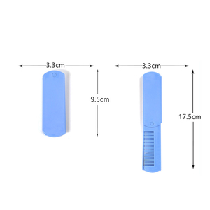Özelleştirilmiş katlanır 2-in-1 seyahat saç fırçası cep Mini ayna, taşınabilir kompakt saç fırçası, tarak ve fırça seti kadınlar için - Product Image 5