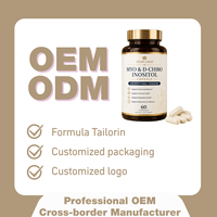 OEM ODM 120 capsules de marque privée MYO & D-CHIROINOSITOL pour femmes - Équilibre hormonal et soutien de la fertilité 120 capsules/flacon