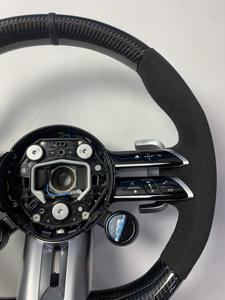 Volante de Fibra de Carbono <span class=keywords><strong>AMG</strong></span> de Lujo Hecho a Mano para Mercedes Benz W213 W463 W222 G63 C43 GLS53 GT50 A45 <span class=keywords><strong>AMG</strong></span> con Botones OLED - Product Image 4