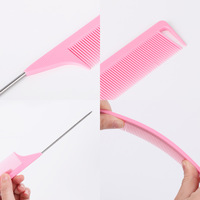 Vente en gros de 3 peignes de coiffure de haute qualité ensemble brosse à cheveux en nylon multicolore brosse à cheveux de contrôle des bords peigne à queue de souris