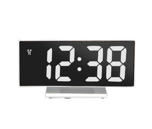 Nhựa Máy tính để bàn kỹ thuật số LED gương đồng hồ báo thức với nhiệt độ lịch dễ thấy số lớn hiển thị thông minh bảng đồng hồ - Product Image 2