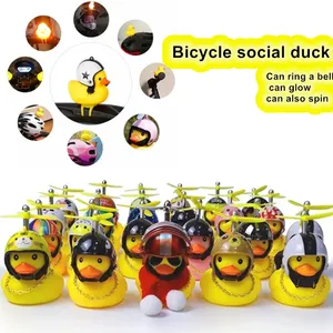 Duck For Motorcycle Rubber Mini Duckling Hanging Turbo Motorbike On A Car  Accessories Cute Ducks With Helmets Free Shipping