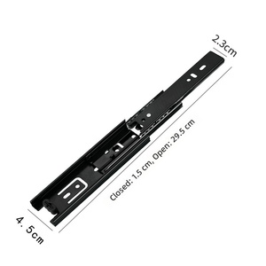 Ultrakurze Kaltgewalzte Stahl-Gleitschiene <span class=keywords><strong>Mini</strong></span> 45mm Breite Dreiteilige Kleine Schubladenführung Schrank-Hardware-Zubehör - Product Image 3