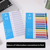 Halaman Indeks Binder A4 Berwarna-warni, Lembar Pembatas File Memo Pad untuk Penyimpanan Buku Catatan yang Efisien