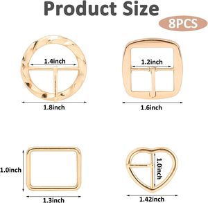 Boucle de ceinture réglable en métal de qualité supérieure PCS, boucle de réglage de manteau, cadeau unique pour Noël, accessoires de mode pour ceintures de différentes tailles - Product Image 5