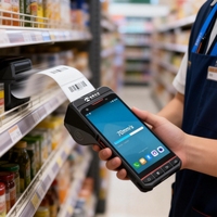 Terminal PDA Android con Impresora Integrada, 4GB+64GB, Colector de Datos Portátil y Resistente para Supermercados y Puntos de Venta, en Stock