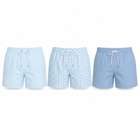 Shorts de Baño Ecológicos para Hombre, Corte Ajustado, 4 Pulgadas de Largo, Diseño Personalizado, Cintura Elástica con Cordón, para Surf y Natación