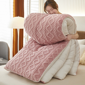 Bộ chăn ga gối đệm lông cừu dày dặn ấm áp mềm mại sang trọng cho nhà ở khách sạn - Product Image 2