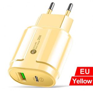 Multi-color Customized PD12W 2.4A Cell Phone Charger Head Type-<b>c</b> <b>Adapter</b> PD+<b>USB</b> Charging - Product Image 3