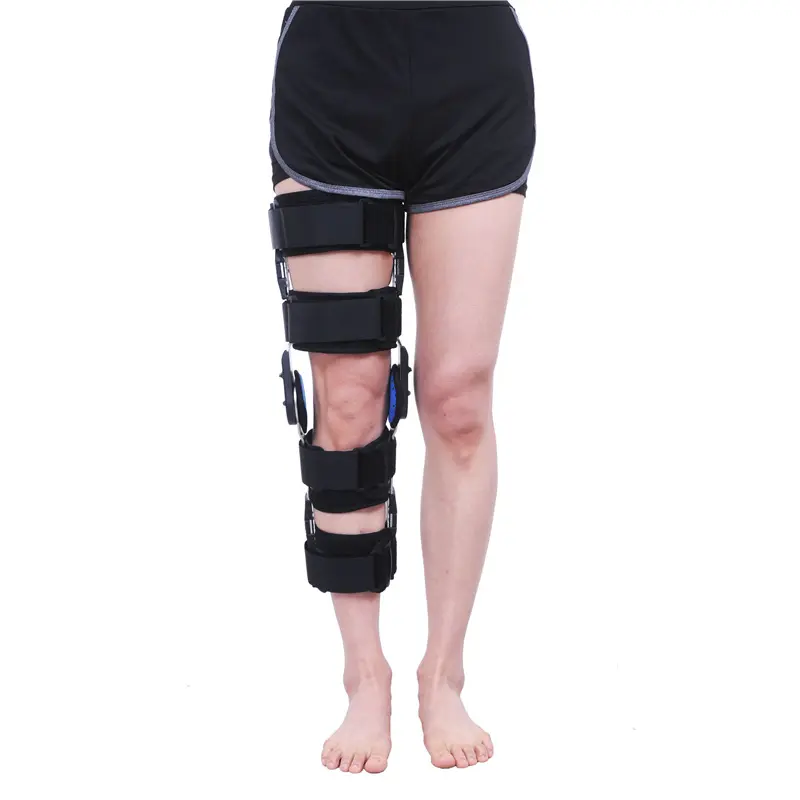 Support de jambe réglable Attelle de genou ROM articulée