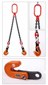 ที่หนีบจานยกโซ่ขนาด1-5ตันพร้อมโซ่สลิงยกแบบแนวนอนป้องกันการลื่น - Product Image 3