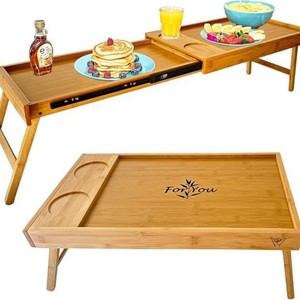 <b>Wooden</b> lazy folding <b>table</b>, multi-functional, <b>extendable</b>, suitable for beds, bay windows, small <b>tables</b>, multi-purpose, simple - Product Image 2