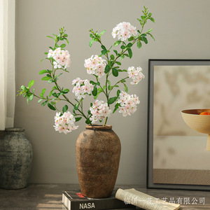 Arrangement floral artificiel Yihua en soie rose et blanche, décoration moderne pour la maison, présentation en vase - Product Image 1