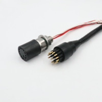 Connecteur Ethernet étanche HYSF pour transmission de signal sous-marine en haute mer, prise de câble composite pour réseau électrique RG45 CAT6 316L