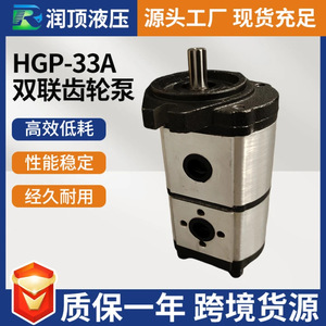 Pompe à engrenages hydraulique série HGP33A, pompe à double engrenages, pompe de surpression à arbre vertical, pompe hydraulique haute pression, moteur - Product Image 5