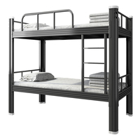 Lit superposé en métal de haute qualité pour dortoir scolaire moderne avec échelle, idéal pour appartement/hôtel