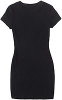 Vente en gros Spandex coton manches courtes col rond manches courtes tricot côtelé t-shirt robe Fitness été femmes décontracté t-shirt robe