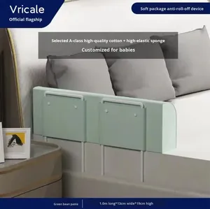 Barrière <span class=keywords><strong>de</strong></span> <span class=keywords><strong>lit</strong></span> sans perçage avec garde-corps pour enfants 100% coton pare-chocs souple Protection contre les collisions anti-chute barrière <span class=keywords><strong>de</strong></span> sécurité latérale pour bébé - Product Image 6