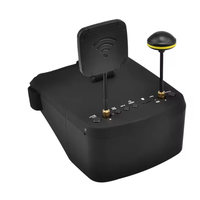 LS800D kacamata FPV 5 inci 4.3 inci, Kacamata HD dengan antena ganda DVR untuk bagian Drone RC