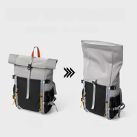 Sac à dos de voyage extensible à enroulement, en nylon imperméable, pour la randonnée, 22L à 28L, multi-poches, pour le camping en plein air, OEM ODM