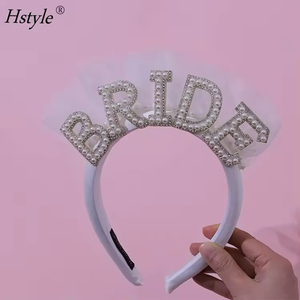 Hstyle productos calientes <span class=keywords><strong>velo</strong></span> <span class=keywords><strong>despedida</strong></span> <span class=keywords><strong>de</strong></span> <span class=keywords><strong>soltera</strong></span> decoraciones perla novia tocado <span class=keywords><strong>para</strong></span> <span class=keywords><strong>despedida</strong></span> <span class=keywords><strong>de</strong></span> <span class=keywords><strong>soltera</strong></span> regalo perla exquisita <span class=keywords><strong>diadema</strong></span> - Product Image 2