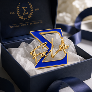 Spilla Personalizzata in Metallo Smaltato con Lettera Greca Sigma, Regalo per Membri di Gruppi Sociali, Confraternite e Sororità - Product Image 2