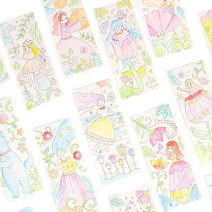Bloc de coloriage à <span class=keywords><strong>la</strong></span> gouache pour enfants, thème princesse, <span class=keywords><strong>livre</strong></span> de peinture à l'aquarelle sur le thème des contes de fées avec pigments intégrés et pinceau pour filles - Product Image 5