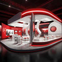 Stand d'exposition modulaire tendance et moderne pour salon professionnel, idéal pour les influenceurs et les expositions d'art
