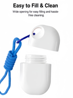 Flacon carré plat de 40 ml pour crème solaire avec cordon, bouchon en plastique PP à double joint, vente en gros, OEM, cosmétiques de haute qualité