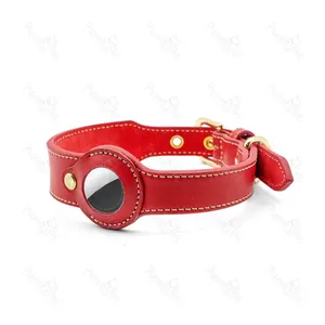 Good Quality Airtag Holder Case Genuine Gps Tracker Wholesale 2021 Dog Collar Leather