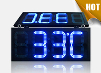 Reloj Digital LED para Exteriores de 16 Pulgadas, Resistente al Agua, con Indicador de Hora y Temperatura, Pantalla de Cuenta Regresiva para Negocios, Venta al Por Mayor