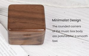 Scatola musicale personalizzabile in legno legno legno di legno orologio carillon estate buon compleanno tu sei il mio sole La Vie En Rose - Product Image 6