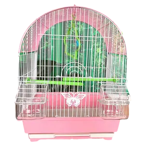Ferforje katlanır kuş papağan üreme kafesi evcil hayvan taşıyıcıları evler Parakeets için Finches